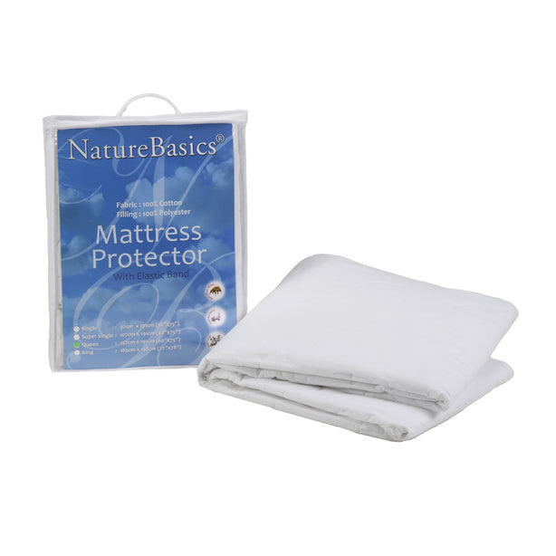Nature Basics Anti-Dustmite 100%Cotton Mattress Protector (Elastic Band)