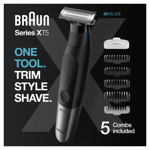 Braun Series X XT5100 Wet & Dry All in One Trimmer with 5 Attachments