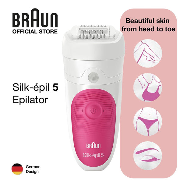 Braun Silk Epil 5 SE 5-513 Epilator Hair Removal for Women Wet & Dry Pink