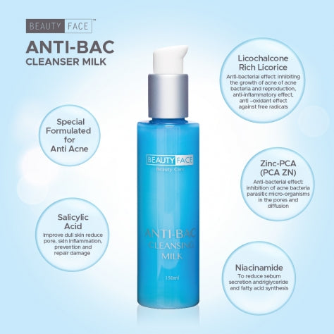 Beauty Face Anti - Bacterial Cleansing Milk 150ml