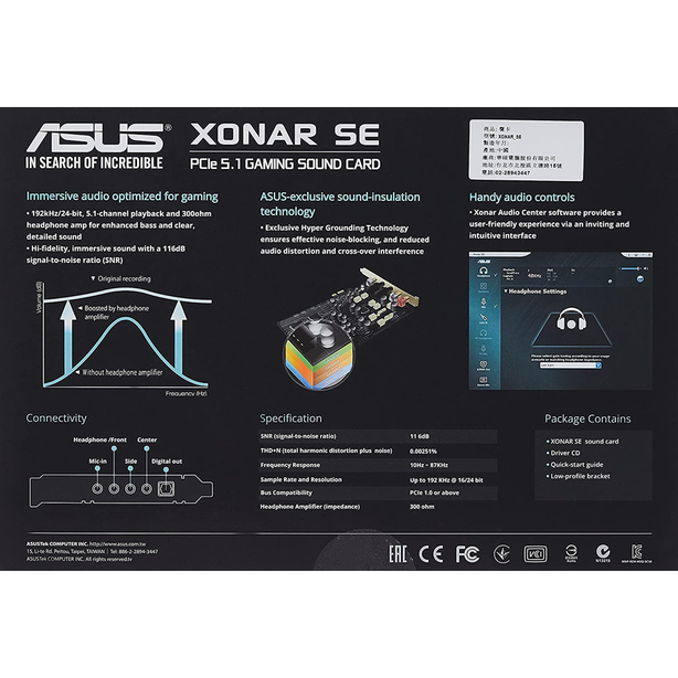 Asus XONAR SE 5.1 PCI-E Sound Card