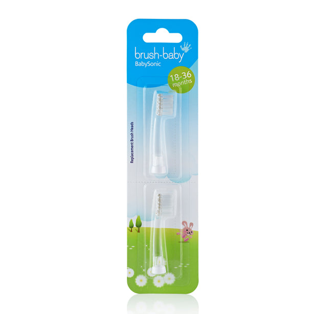 Brush-baby Baby Sonic Replacement Brush Heads 18-36mths (2pcs)