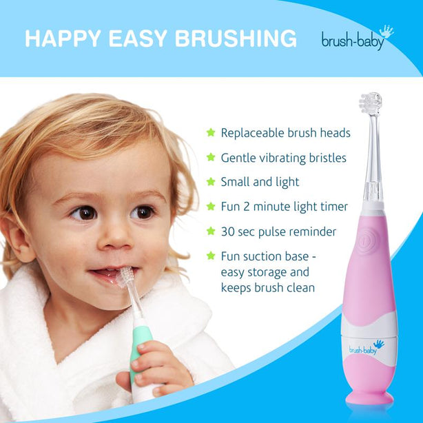 Brush-baby Baby Sonic Electric Toothbrush 0-3 yrs (Pink)
