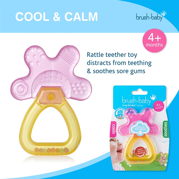 Brush-baby Cool & Calm Teether (Pink/Orange)