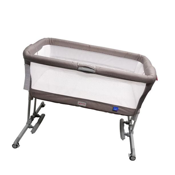 Zibos Ava Bedside Crib - With Travel Bag & Mosquito Net - (Grey)