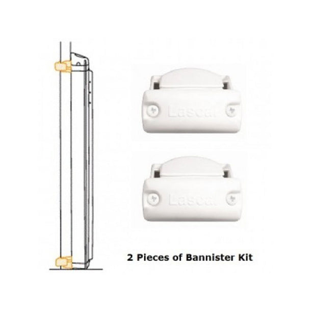 Lascal Kiddy Guard Bannister Installation Kit, Housing, White