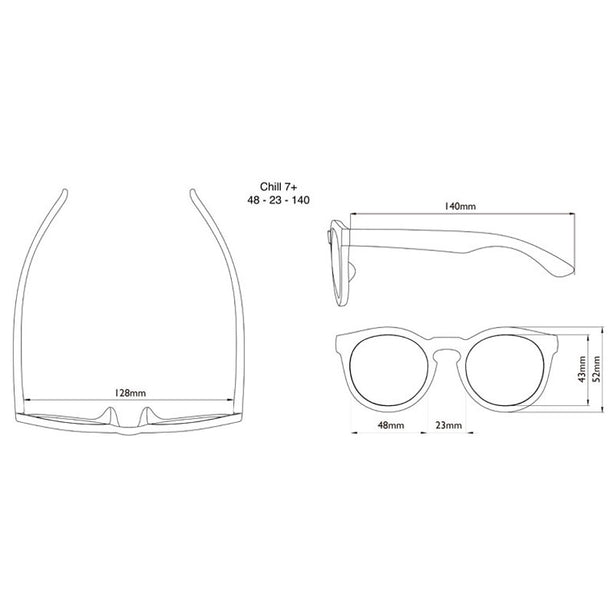 Real Shades Screen Shades (7yrs+) Chill Matte Black with Pouch