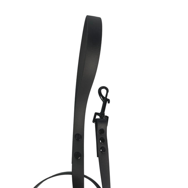 LEASh Pet Leash Biothane - Matte Black Black Hardware