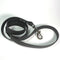 LEASh Pet Leash Biothane - Matte Black Silver Hardware
