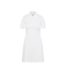 Natural White Cotton Piqu Polo Dress