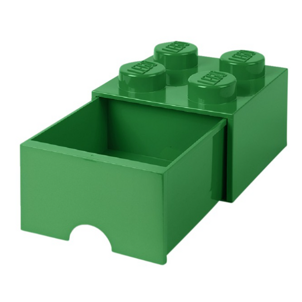 LEGO Storage Brick Drawer 4 Knobs - Green