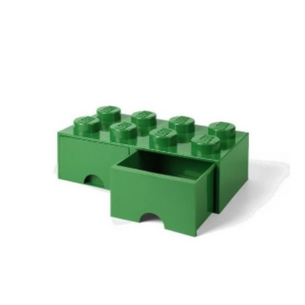 LEGO Storage Brick Drawer 8 Knobs - Green