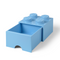 LEGO Storage Brick Drawer 4 Knobs - Sky Blue