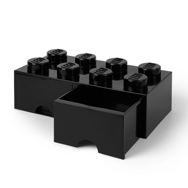 LEGO Storage Brick Drawer 8 Knobs-Black