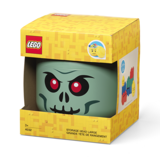 LEGO Storage Head (Large) - GRN Skeleton
