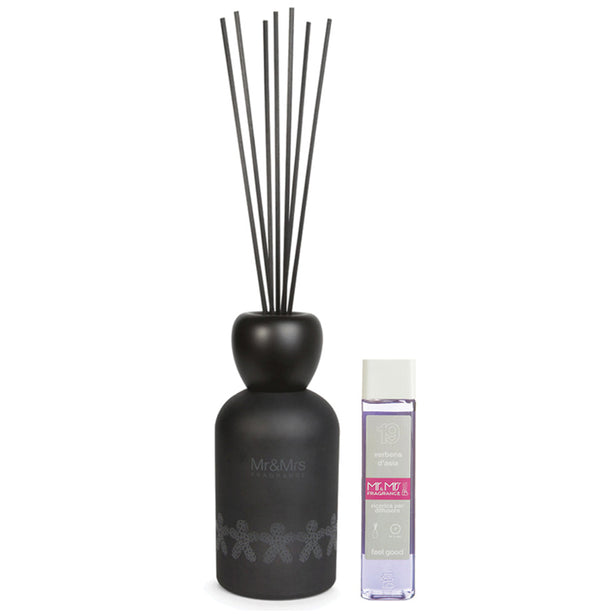 Mr & Mrs Fragrance ICON 3L Black Decorative Bottle + 10 x Asian Vervain 300ml Refills