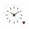 NeXtime Plug Inn Wall Clock 58cm Stainless Steel, Silent Movement (Black)