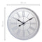 NeXtime Cleopatra's Mirror Wall Clock 56cm Glass, Silent Movement (White/Mirror)