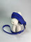 LEASh Pet Leash Biothane - Azure Blue Silver Hardware