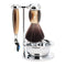 MUHLE Vivo, Resin Horn Brown, Shaving Set with bowl, Gillette® Fusion™ 5 Razor, Black Fibre Brush