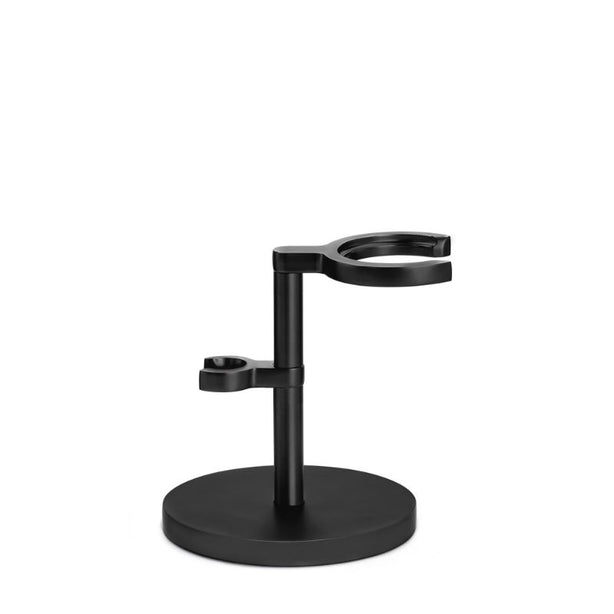 MUHLE Rocca, Stainless Steel Black Diamond-Llike Carbon coated, Razor and Shaving Brush Holder Stand