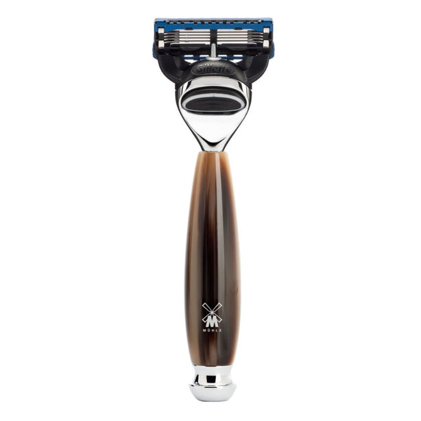 MUHLE Vivo, High-Grade Resin Horn Brown, Gillette® Fusion™ 5 Razor