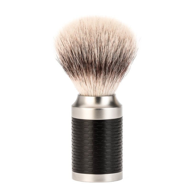MUHLE Rocca, Stainless Steel Matte Black, Silvertip Fibre® Shaving Brush