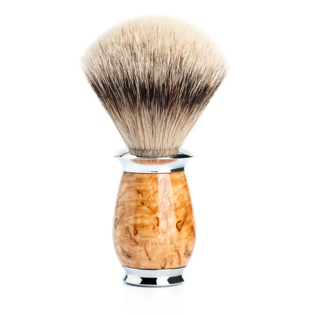 MUHLE Purist, Karelian Masur Birch, Silvertip Badger Shaving Brush