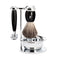 MUHLE Vivo, Resin Black, Shaving Set with bowl, Safety Razor & Pure Badger Shaving Brush
