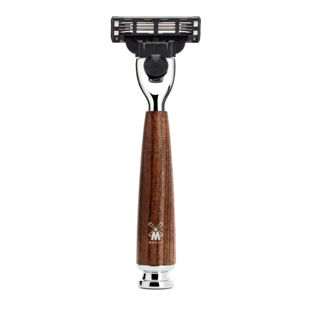 MUHLE Rytmo, Steamed Ash, Gillette® Mach3® Razor