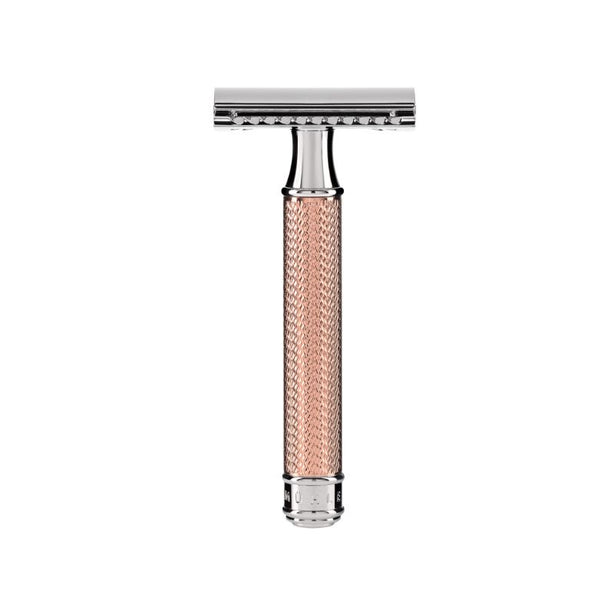 Mühle Traditional, Chrome-Rose Gold plated Metal, Closed Comb Safety Razor