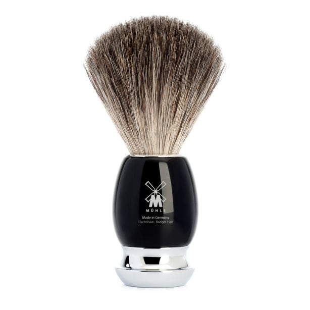 MUHLE Vivo, High-Grade Resin Black, Pure Badger Shaving Brush