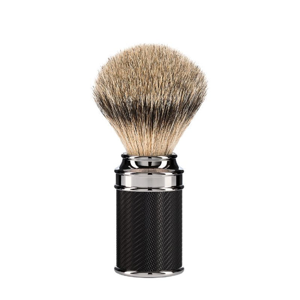 MUHLE Traditional, Chrome-plated Metal Black, Silvertip Badger Shaving Brush