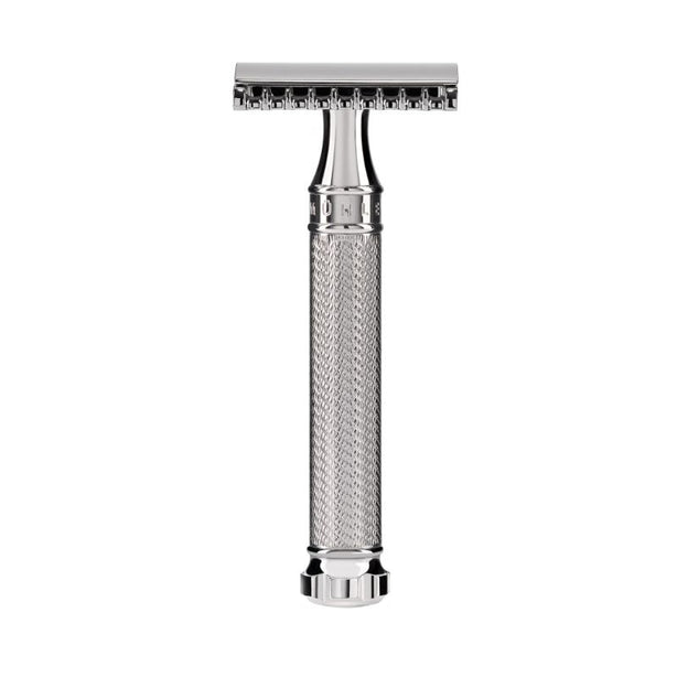 MUHLE Traditional, Chrome-plated Metal Twist, Open Tooth Safety Razor