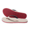 Womens Sandals Flip Flops Sneaker Soles - Red Sole / Sea Salt