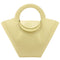 Doll Crocodile Print Leather Tote - Vanilla