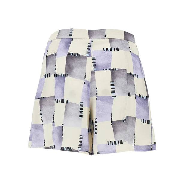 EMPORIO ARMANI Check print satin skorts