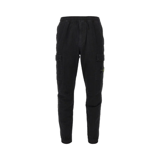 STONE ISLAND Cotton cargo pants with logo Badge