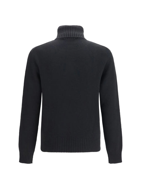 Ami Paris Embroidered logo high-neck Sweater - Noir