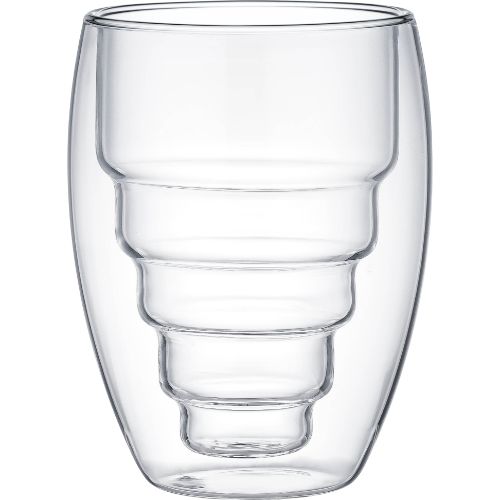 Aramoro Borosilicate Glass Double Wall Cup 250Ml 2Pcs/Set