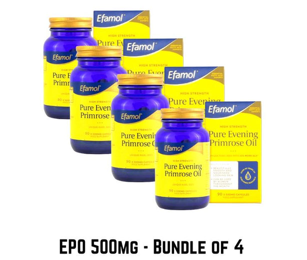 EFAMOL Evening Primrose Oil 500mg 90s Bundle of 4 (Expiry Date:06/26)