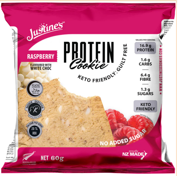 JUSTINES Protein Cookie - Raspberry White Chocolate
