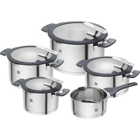 Zwilling Simplify 5 Pc Cookware Set - 16 Cm Saucepan No Lid, 20 Cm Stew Pot, 16 Cm, 20 Cm, 24 Cm Stock Pot