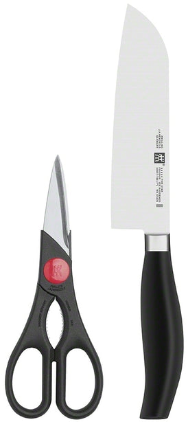 Zwilling Five Star Knife Set, 2 Pieces - Santoku Knife And Multi Purpose Shear