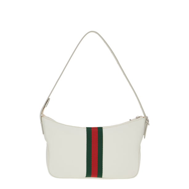 Lunetta Small Soft Leather Crossbody - White
