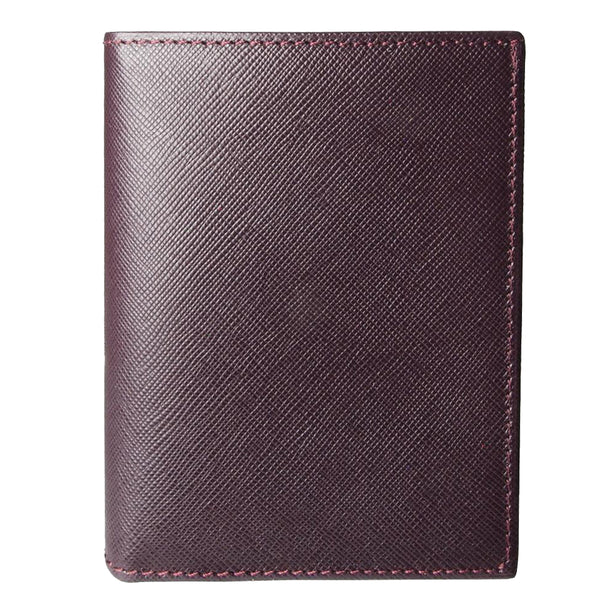72 Smalldive 6 Card Sleeves Saffiano Leather French Wallet