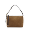 Small Suede Rosette Shoulder Bag - Camel