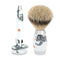 Mühle Edition, Meissen Porcelain, Shaving Set with Safety Razor & Silvertip Badger Shaving Brush