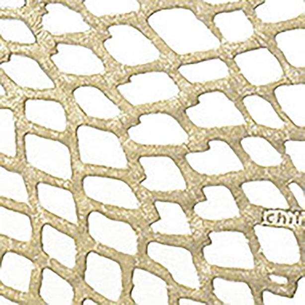 Chilewich TerraStrand® Microban® Dahlia Moulded Table Mat/Placemat, Round, 36 x 38 cm, Champagne