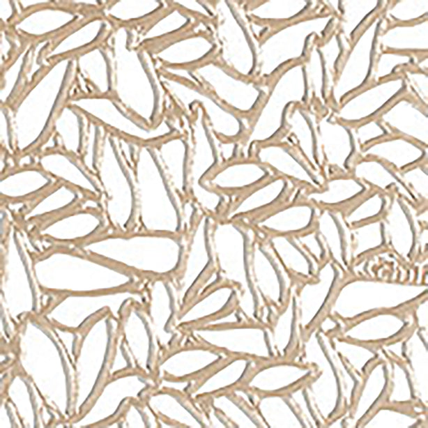 Chilewich TerraStrand® Microban® Petal Moulded Table Mat/Placemat, Round, ⌀38 cm, Champagne